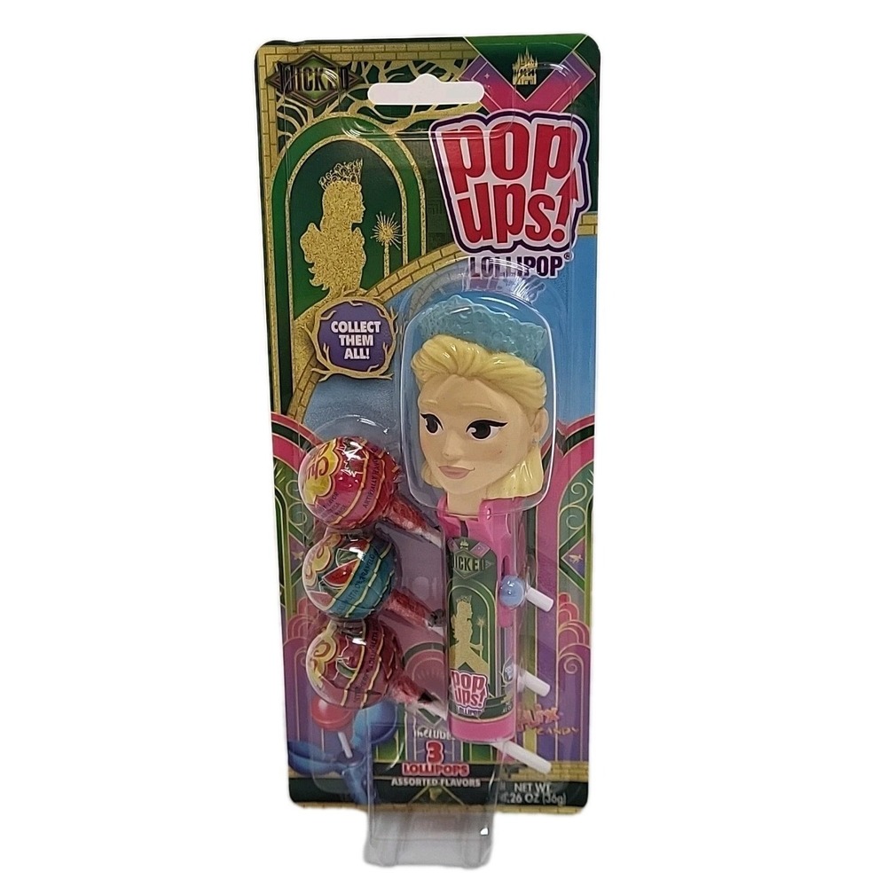 Wicked The Movie Glinda Pop Ups! Flix Candy Lollipops - Pop Holder - Exp 6/27‎